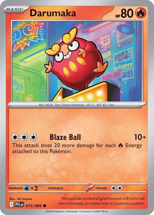 Darumaka Reverse Holofoil ME02: Phantasmal Flames Common 015/094