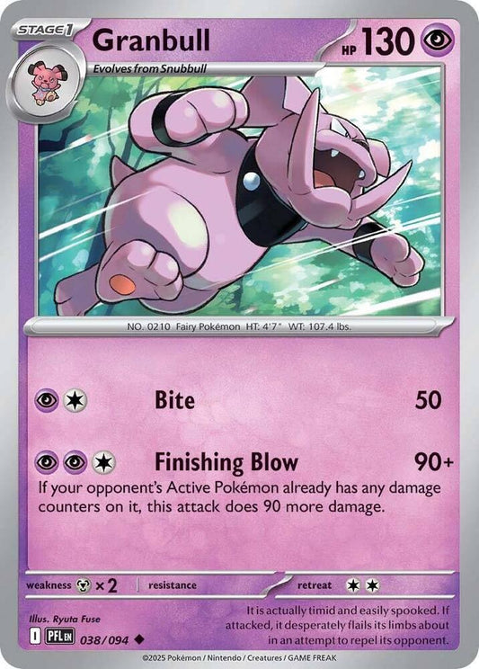 Granbull Normal ME02: Phantasmal Flames Uncommon 038/094