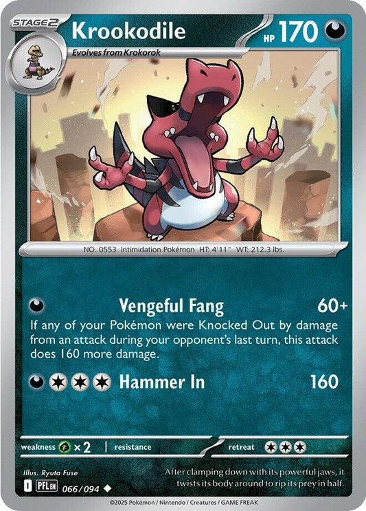 Krookodile Normal ME02: Phantasmal Flames Uncommon 066/094