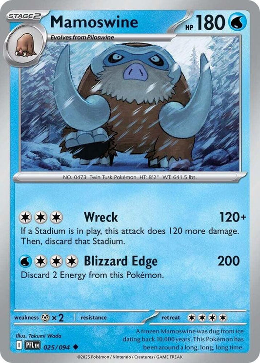 Mamoswine Normal ME02: Phantasmal Flames Uncommon 025/094
