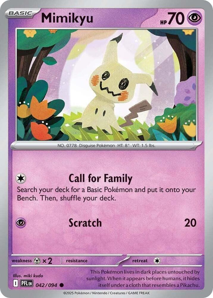 Mimikyu Normal ME02: Phantasmal Flames Common 042/094