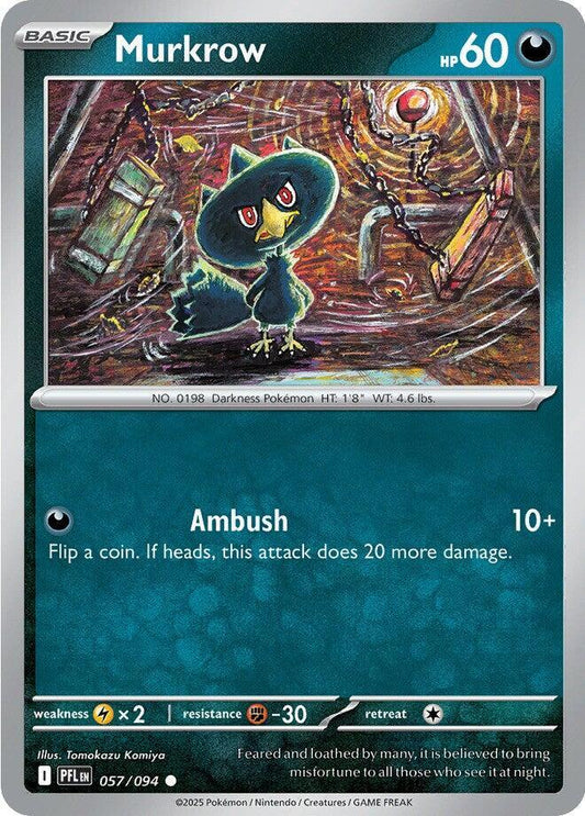 Murkrow Normal ME02: Phantasmal Flames Common 057/094
