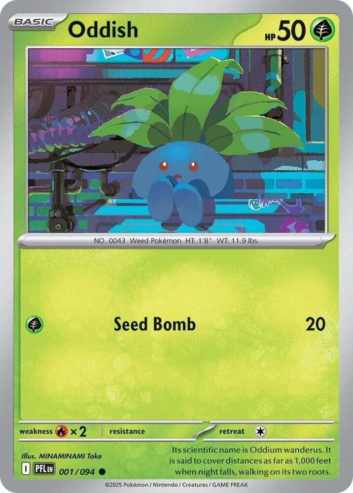 Oddish Reverse Holofoil ME02: Phantasmal Flames