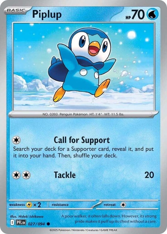 Piplup - 027/094 Normal ME02: Phantasmal Flames Common 027/094