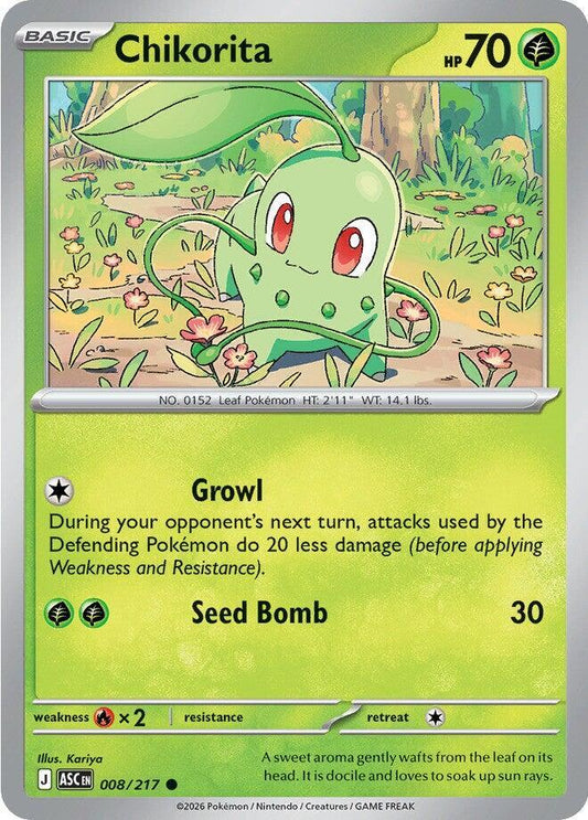 Chikorita Normal ME: Ascended Heroes Common 008/217