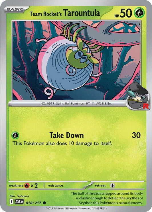 Team Rocket's Tarountula Normal ME: Ascended Heroes Common 018/217