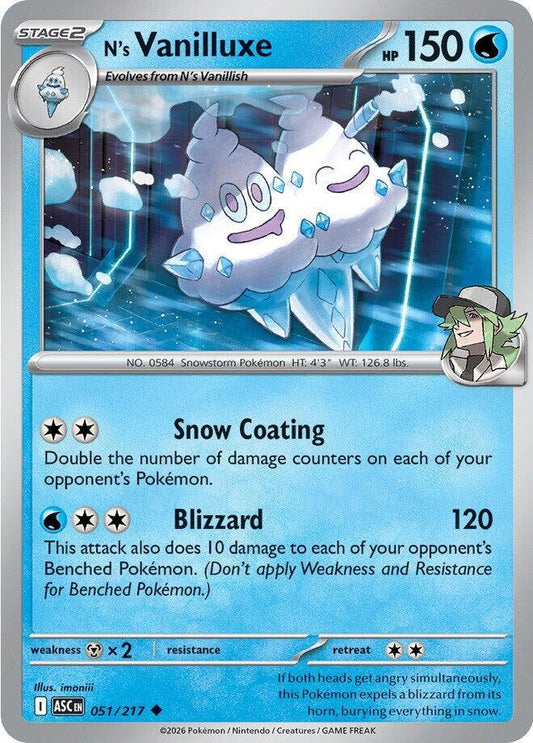N's Vanilluxe Normal ME: Ascended Heroes Uncommon 051/217