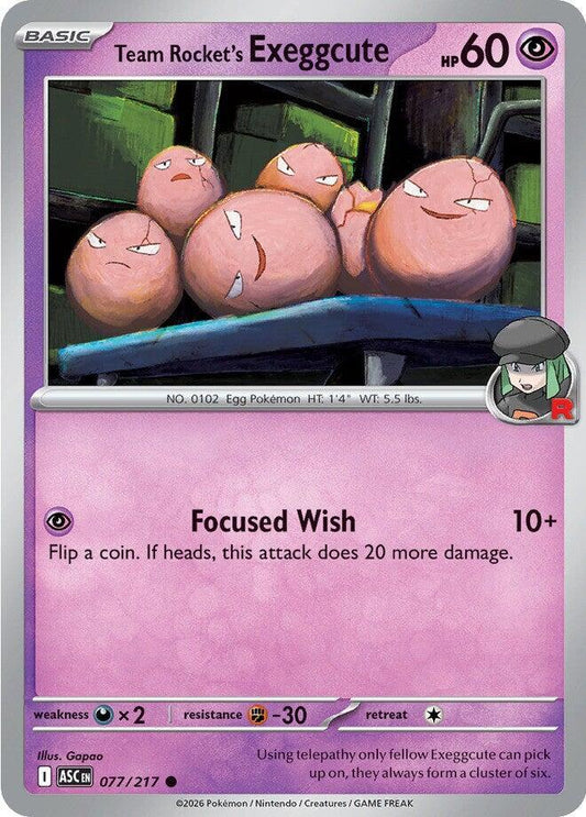 Team Rocket's Exeggcute Normal ME: Ascended Heroes