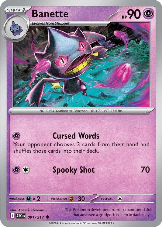 Banette - 091/217 Normal ME: Ascended Heroes