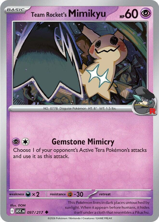 Team Rocket's Mimikyu - 097/217 Normal ME: Ascended Heroes Uncommon 097/217
