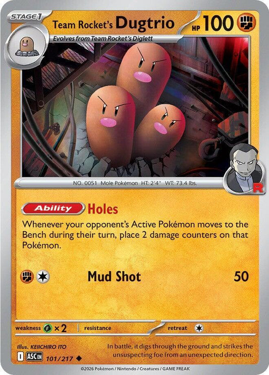Team Rocket's Dugtrio - 101/217 Normal ME: Ascended Heroes