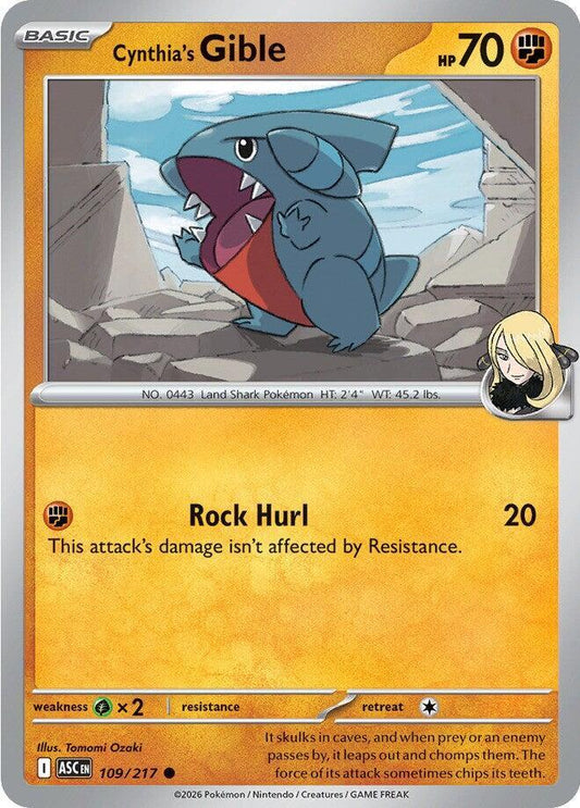 Cynthia's Gible Normal ME: Ascended Heroes