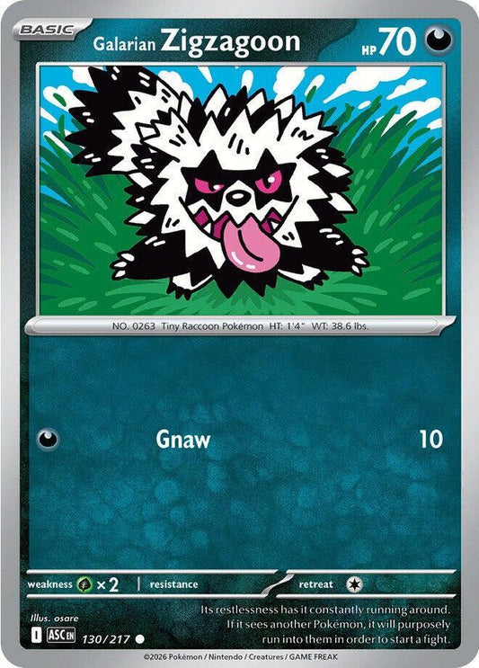Galarian Zigzagoon Normal ME: Ascended Heroes Common 130/217