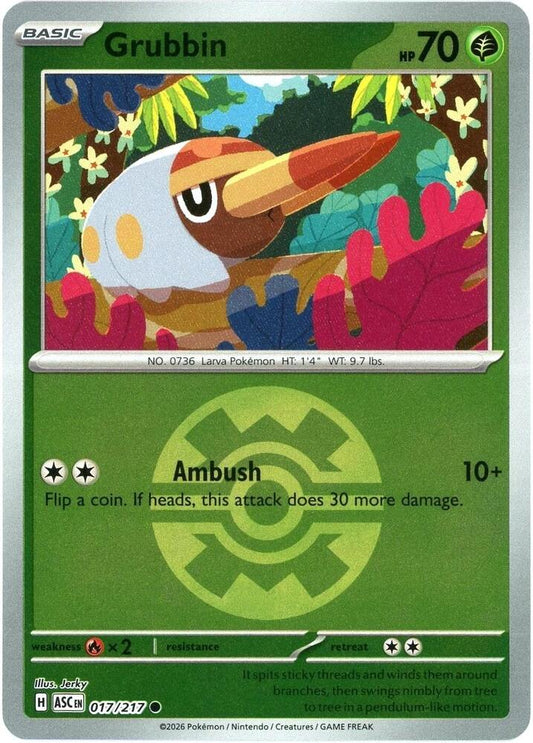 Grubbin (Quick Ball) Reverse Holofoil ME: Ascended Heroes