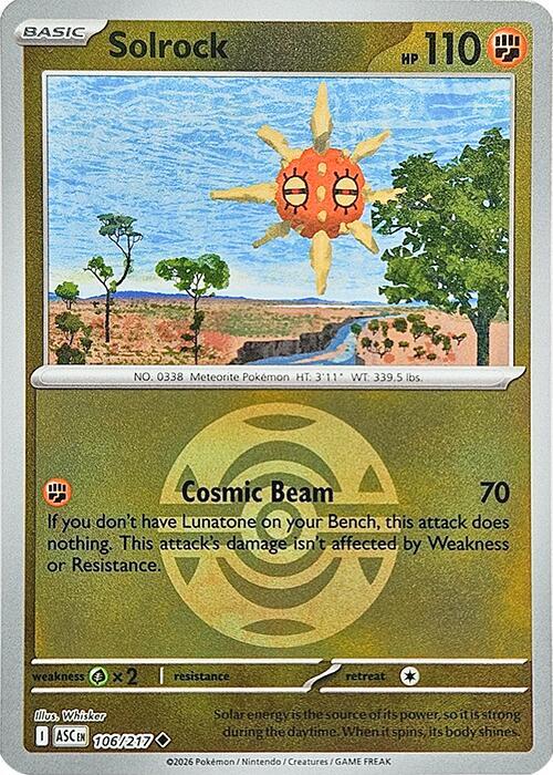 Solrock (Dusk Ball) Reverse Holofoil ME: Ascended Heroes