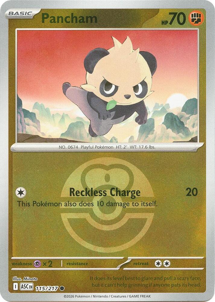 Pancham (Love Ball) Reverse Holofoil ME: Ascended Heroes