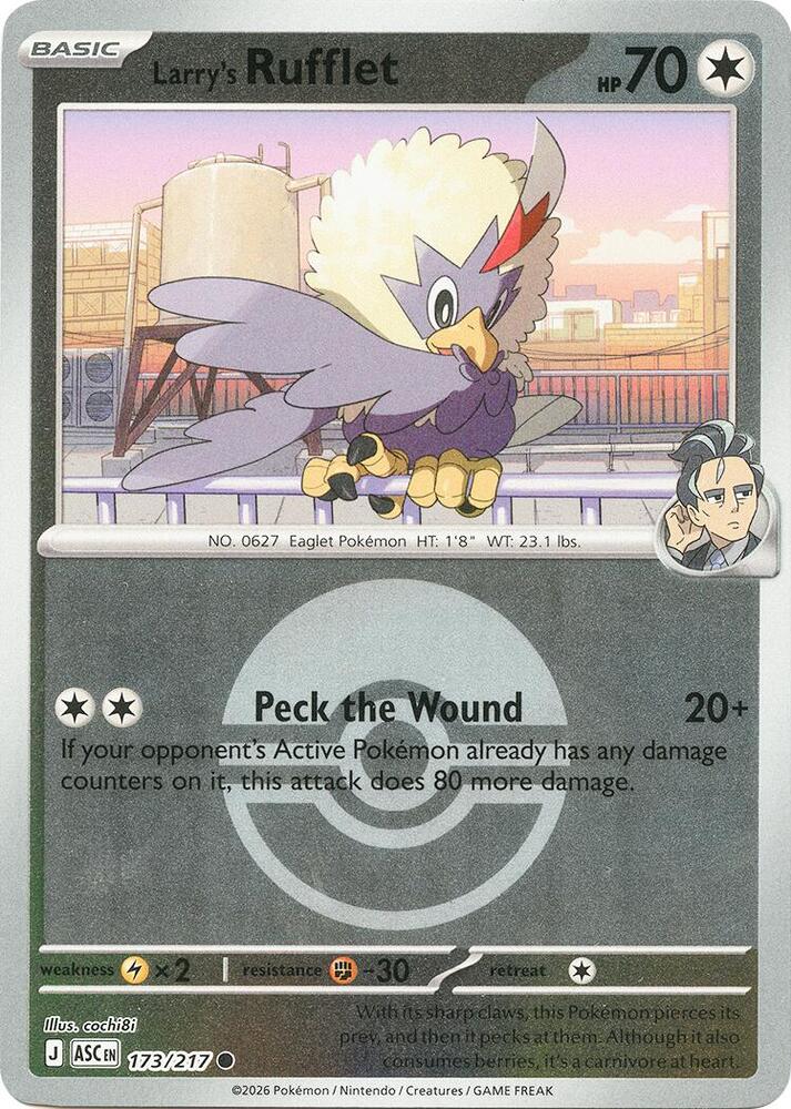 Larry's Rufflet (Poke Ball) Reverse Holofoil ME: Ascended Heroes