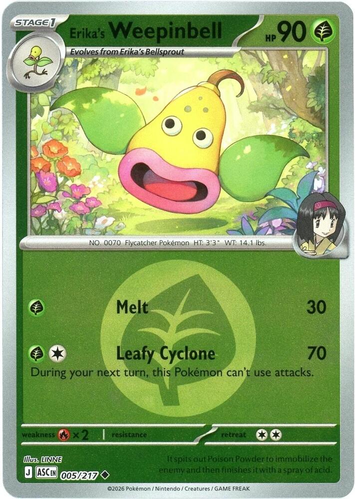 Erika's Weepinbell (Energy Symbol Pattern) Reverse Holofoil ME: Ascended Heroes