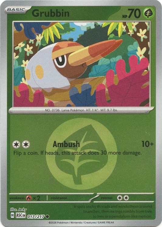 Grubbin (Energy Symbol Pattern) Reverse Holofoil ME: Ascended Heroes