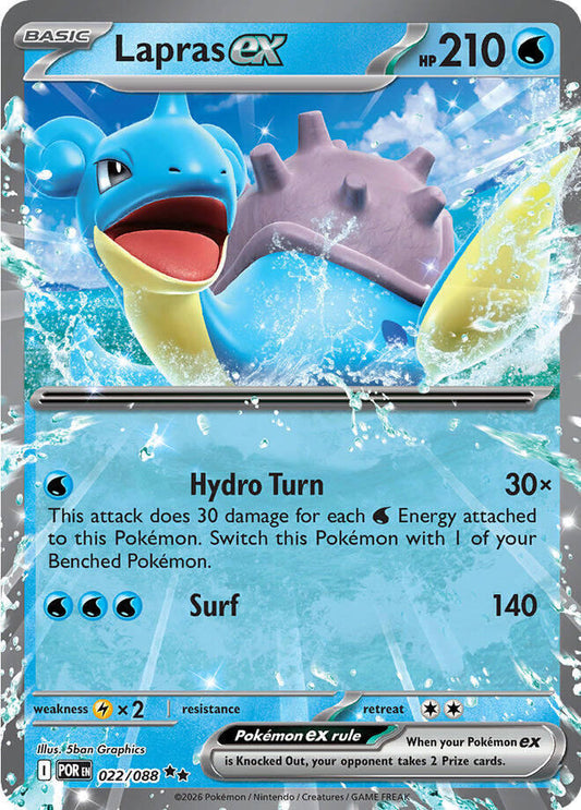 Lapras ex Holofoil ME03: Perfect Order Double Rare 022/088