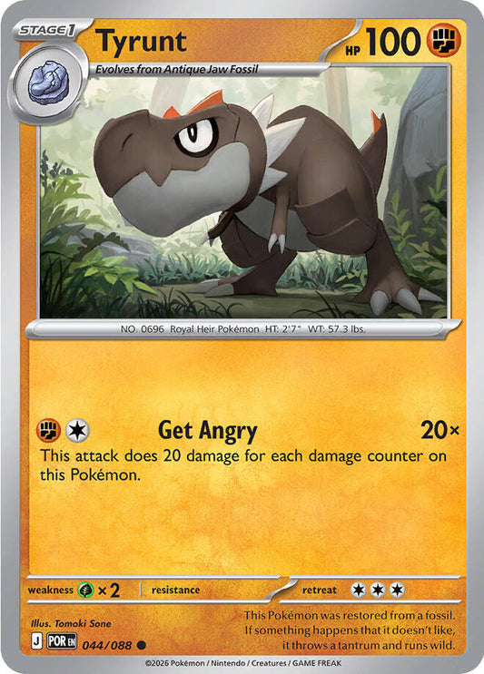 Tyrunt Reverse Holofoil ME03: Perfect Order Common 044/088