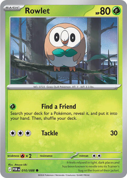 Rowlet - 010/088 Normal ME03: Perfect Order Common 010/088