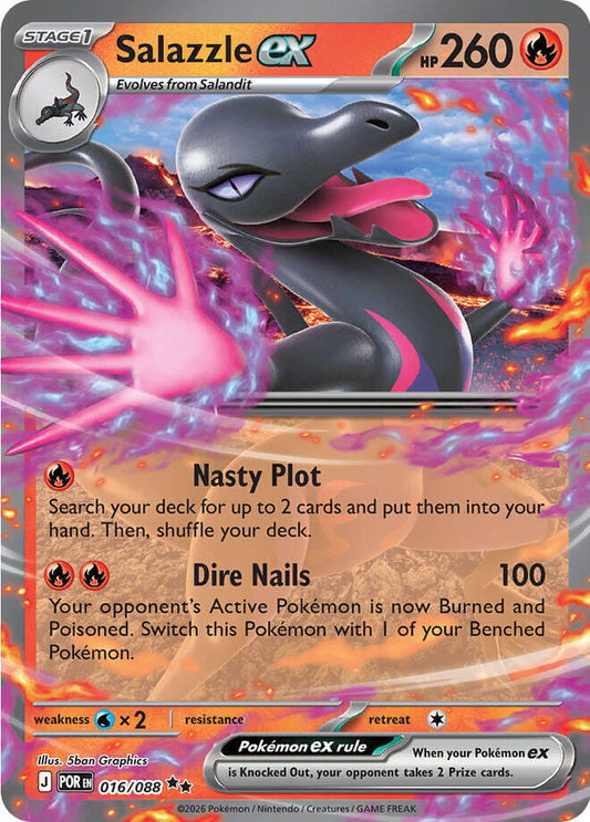 Salazzle ex - 016/088 Holofoil ME03: Perfect Order Double Rare 016/088