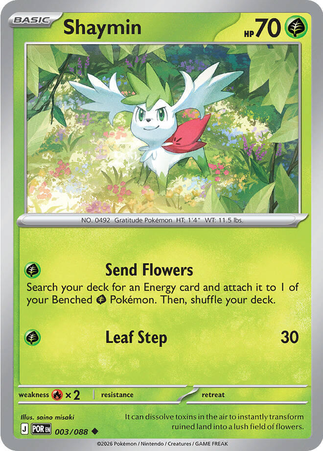 Shaymin Reverse Holofoil ME03: Perfect Order Uncommon 003/088