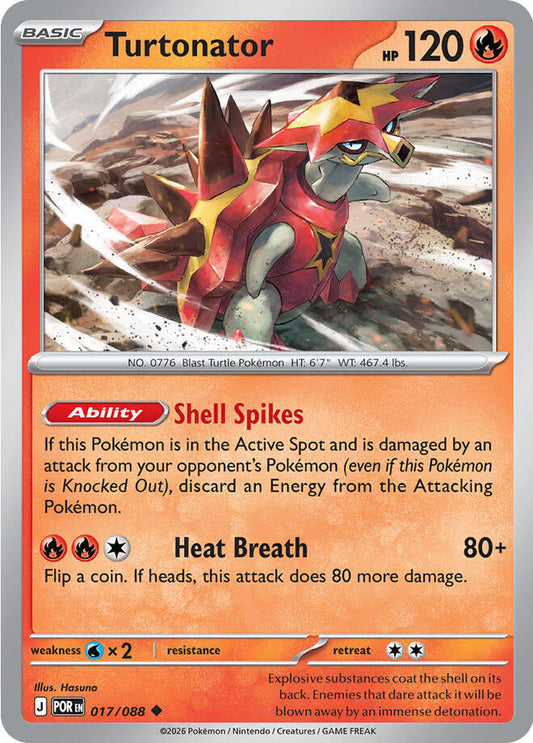 Turtonator Reverse Holofoil ME03: Perfect Order Uncommon 017/088