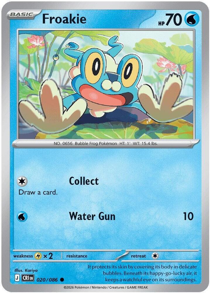Froakie - 020/086 Reverse Holofoil ME04: Chaos Rising