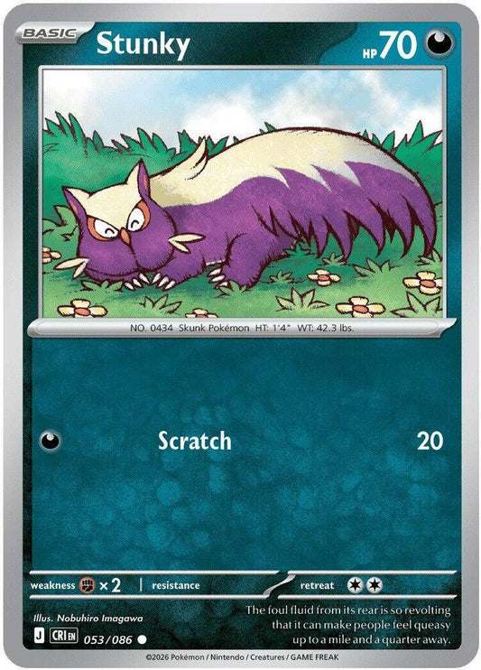 Stunky Reverse Holofoil ME04: Chaos Rising Common 053/086