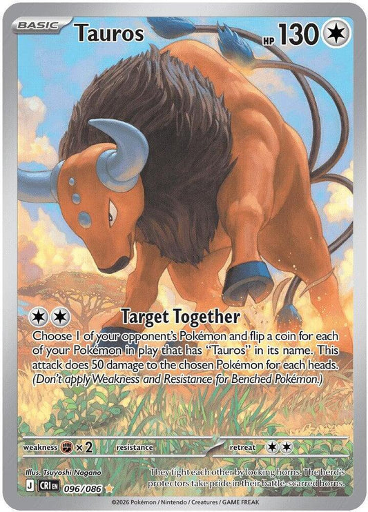 Tauros - 096/086 Holofoil ME04: Chaos Rising