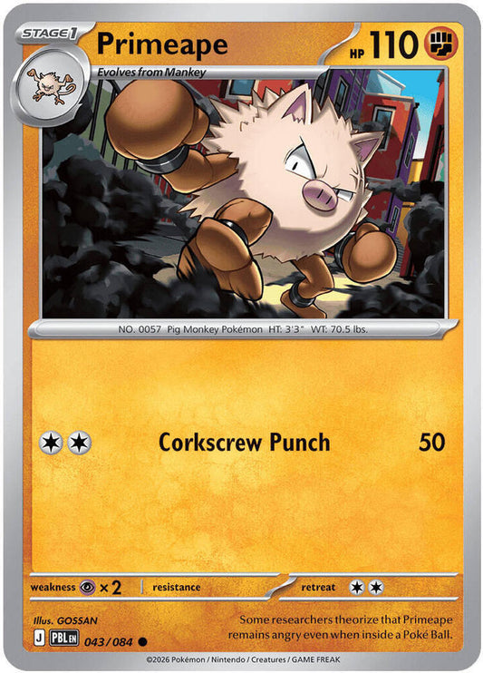 Primeape Normal ME05: Pitch Black Common 043/084
