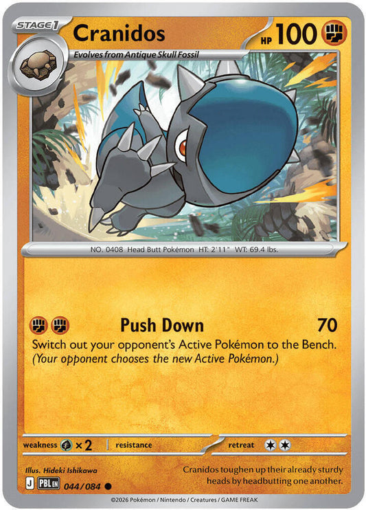 Cranidos Reverse Holofoil ME05: Pitch Black Common 044/084
