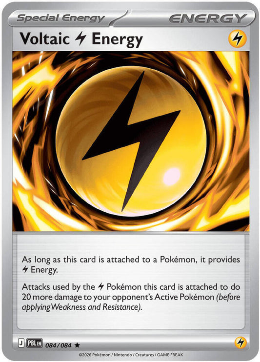 Voltaic Lightning Energy Holofoil ME05: Pitch Black Rare 084/084
