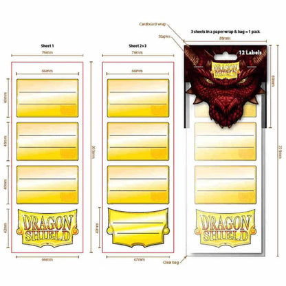 Labels - Dragonshield Pack of 12