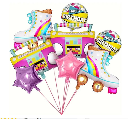 Foil Balloon-Disco Bouqet 8pce