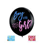 Balloon-w/Colour Gender Reveal Popper 36" (6- Hel)