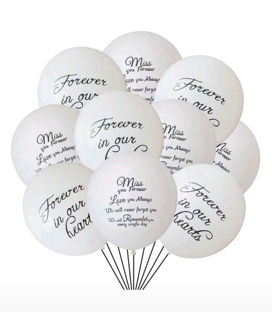 Balloon-Farewell 6pce White