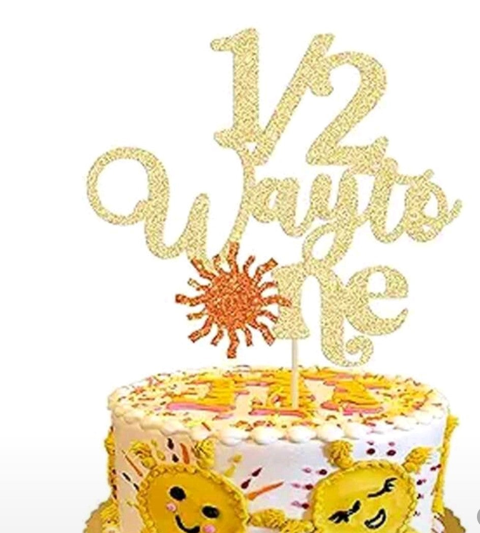 Cake Topper- Half-way To One Assorted