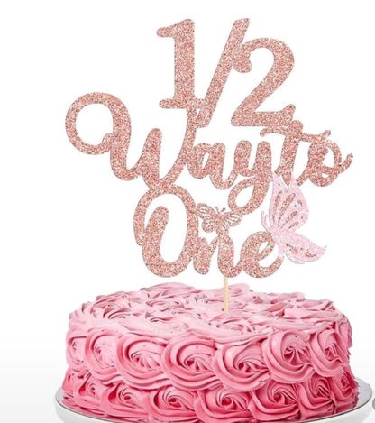 Cake Topper- Half-way To One Assorted