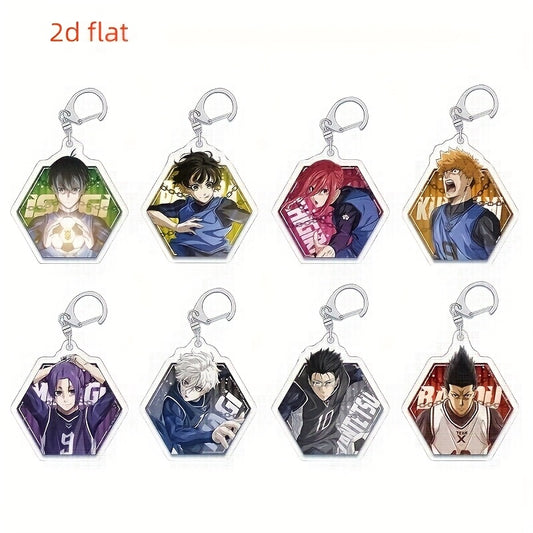 Blue Lock-Keyrings Acrylic