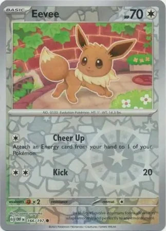 Eevee Reverse Holofoil SV03: Obsidian Flames Common 166/197