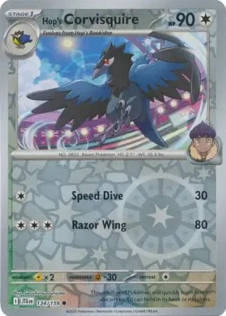 Hop's Corvisquire Reverse Holofoil SV09: Journey Together Common 134/159