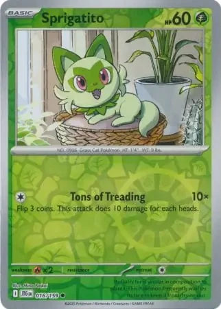Sprigatito Reverse Holofoil SV09: Journey Together Common 016/159