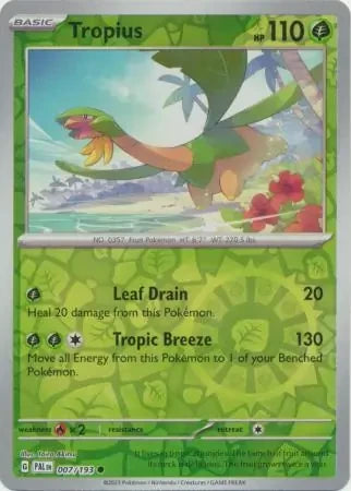Tropius - 007/193 Reverse Holofoil SV02: Paldea Evolved Common 007/193