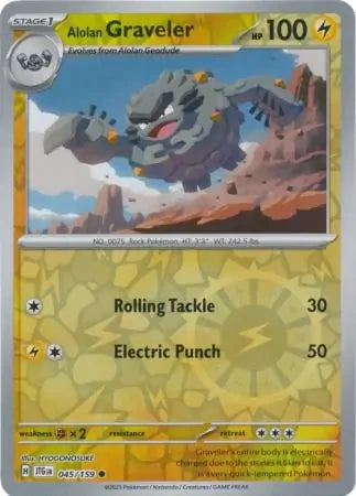 Alolan Graveler Reverse Holofoil SV09: Journey Together Common 045/159