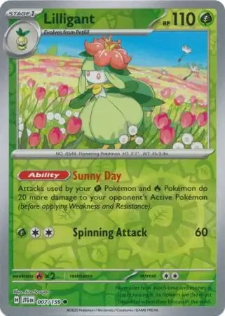Lilligant Reverse Holofoil SV09: Journey Together Common 007/159