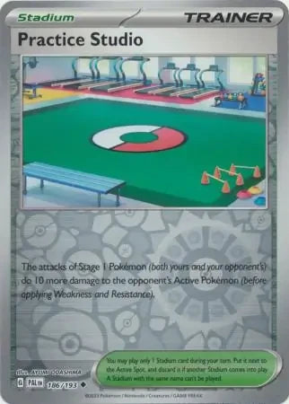 Practice Studio Reverse Holofoil SV02: Paldea Evolved Uncommon 186/193