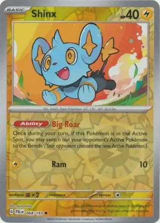 Shinx - 068/193 Reverse Holofoil SV02: Paldea Evolved Common 068/193